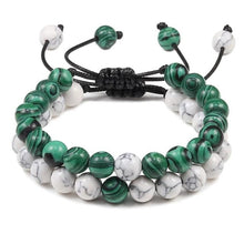 Load image into Gallery viewer, Black Lava Stone Crown Charm Tiger Eye Beads Bracelet For Men Women Braided Bracelets Handmade Adjustable Couple Distance Bracelets Lava Stone Beads Essential Oil Diffuser Adjustable Bracelet With King Queen Crown Charm