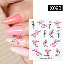 Load image into Gallery viewer, Black Lines Flower Leaves Water Decals Stickers Floral Face Marble Pattern Slider For Nails Summer Nail Art Decoration Summer Stickers on Nails Simple Summer Slider for Manicure Nail Art Watermark Manicure Decor