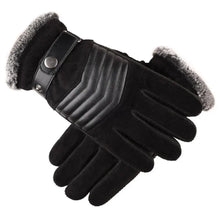 Load image into Gallery viewer, Black Men Leather Touchscreen Gloves Winter Retro Driving Comfortable Warm Gloves Elegant Design Men Fashion Outdoor Gloves Cold Weather Gloves For Cycling & Driving