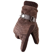 Load image into Gallery viewer, Black Men Leather Touchscreen Gloves Winter Retro Driving Comfortable Warm Gloves Elegant Design Men Fashion Outdoor Gloves Cold Weather Gloves For Cycling & Driving