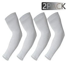 Load image into Gallery viewer, Black Men Unisex Cooling Arm Sleeves Cover Cycling Running Sun Protection Outdoor Activities Hide Tattoos Sleeve Cooling Sports Sleeve For Basketball Golf Football