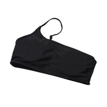 Load image into Gallery viewer, Black Mesh Bikini Cover Up Set Women Bathing Outfits Adults Solid Color One Shoulder Bikini Top Mesh See Through Crochet Off Shoulder Crop Tops 2 Piece Bikini Swimsuit Cover-ups Beach Summer Outfits