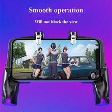 Load image into Gallery viewer, Black Metal Joystick Trigger Shooting Gamepad Portable Controller Compatible With Smartphone Gaming Mobile Phone Holder