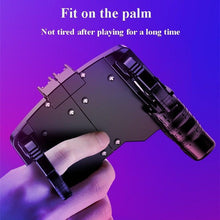 Load image into Gallery viewer, Black Metal Joystick Trigger Shooting Gamepad Portable Controller Compatible With Smartphone Gaming Mobile Phone Holder