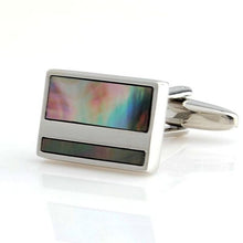 Load image into Gallery viewer, Black Mother of Pearl Cufflinks