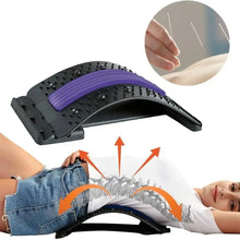Load image into Gallery viewer, Black Purple Back Stretching Device Muscle Back Massage Relax Stretcher Posture Therapy Back Stretch Spine Pain Relief Stretcher Support Lower And Upper Muscle Pain Relief