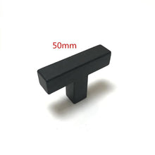 Load image into Gallery viewer, Black Silver Gold Cabinet Handle Square Furniture Hardware Stainless Steel Kitchen Door Knobs Cupboard Wardrobe Drawer Pulls Square Bar Cabinet Pull Drawer Handle Stainless Steel Modern Hardware For Kitchen And Bathroom Cabinets