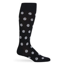 Load image into Gallery viewer, Black Sip Dots Dress Socks