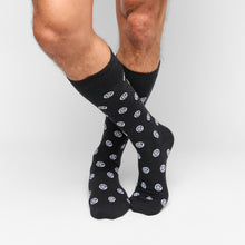 Load image into Gallery viewer, Black Sip Dots Dress Socks