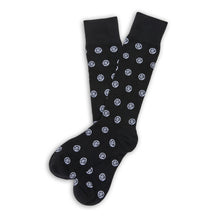 Load image into Gallery viewer, Black Sip Dots Dress Socks