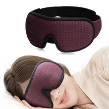 Load image into Gallery viewer, Black Soft Padded Sleeping Mask For Eyes Lightweight Blindfold Night Mask Modern Adjustable Super Smooth Eye Patch For Sleep