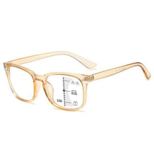 Load image into Gallery viewer, Black Square Multifocal Progressive Reading Glasses For Men Fashion With Diopters Anti-glare Computer Reading Gaming TV Phones Transparent Glasses For Women Men