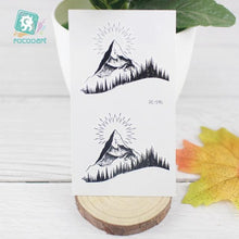 Load image into Gallery viewer, Black Temporary Waterproof Tattoo Sticker Mountains Tree Body Decoration Elegant Stylish Design