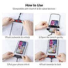 Load image into Gallery viewer, Black Waterproof Mobile Cover Pouch Mobile Case Phone Pouch for iPhone Outdoor Waterproof Phone Case Universal Bag For iPhone 13 12 11 Pro Max Waterproof Phone Pouch Case & Strap