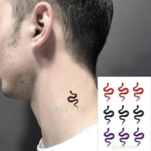 Load image into Gallery viewer, Black Waterproof Temporary Bird Tattoo Sticker Arm Leg Wrist Modern Small Tattoo For Womens And Kids