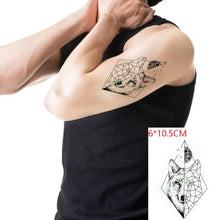 Load image into Gallery viewer, Black Waterproof Temporary Bird Tattoo Sticker Arm Leg Wrist Modern Small Tattoo For Womens And Kids