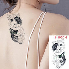 Load image into Gallery viewer, Black Waterproof Temporary Bird Tattoo Sticker Arm Leg Wrist Modern Small Tattoo For Womens And Kids