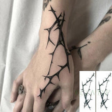 Load image into Gallery viewer, Black Waterproof Temporary Tattoo Sticker Different Design Colorful Fake Tattoo Arm Hand For Halloween Party Womens Mens