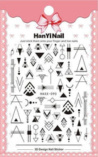 Load image into Gallery viewer, Black White 3D Nail Sticker Decals Cool English Letter Nail Art Decoration Manicure Design Christmas New Year Gift French Nail Art Stickers Decals 8Sheets Nail Art Supplies 3D Self-Adhesive Nail Art Decoration Pattern Nail Accessories Classic Simple