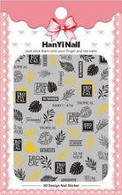 Load image into Gallery viewer, Black White 3D Nail Sticker Decals Cool English Letter Nail Art Decoration Manicure Design Christmas New Year Gift French Nail Art Stickers Decals 8Sheets Nail Art Supplies 3D Self-Adhesive Nail Art Decoration Pattern Nail Accessories Classic Simple