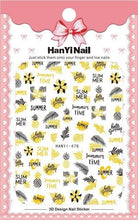 Load image into Gallery viewer, Black White 3D Nail Sticker Decals Cool English Letter Nail Art Decoration Manicure Design Christmas New Year Gift French Nail Art Stickers Decals 8Sheets Nail Art Supplies 3D Self-Adhesive Nail Art Decoration Pattern Nail Accessories Classic Simple