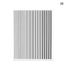 Load image into Gallery viewer, Black White 3D Nail Stickers Metal Gold Silver Geometric Tassel Strip Line Adhesive Transfer Decals Nail Art Design Gold Silver Metal Nail Sticker Metallic Curve Strip Line Nail Decal Self-Adhesive 3D Wave Design Nail Tips Decorations Manicure for Women