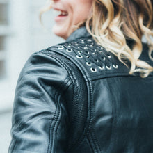 Load image into Gallery viewer, Black Widow - Women's Motorcycle Leather Jacket