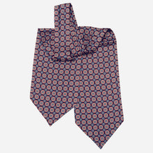 Load image into Gallery viewer, Barberini - Silk Ascot Cravat Tie - Blue and Navy