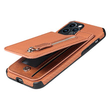 Load image into Gallery viewer, Blue Cards Wallet Leather Phone Case For Iphone 14 Plus 13 12 Mini 11 Pro Max X Xs Xr Men Luxury Business Purse Card Holder Cover Phone Case With Card Sleeve Men Phone Case