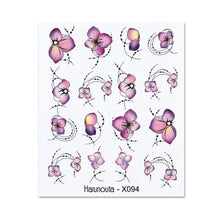 Load image into Gallery viewer, Blue Marble Water Decal Sticker Wave Line Flower Leaf Tree Summer Slider Decor For Manicuring Nail Art Watermarks Curve Graffiti Nail Design for Acrylic Nail Supplies Designer Nail Decorations for Women Girls Kids