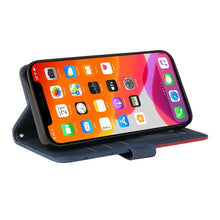 Load image into Gallery viewer, Blue PU Leather Wallet Flip Phone Case Cover For iPhone 13 Pro Max Case Leather Flip Cover iPhone 13 Pro Phone Case For iPhone 12 Mini 14 11 8 7 6 6s Plus 5 5s Case