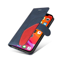 Load image into Gallery viewer, Blue PU Leather Wallet Flip Phone Case Cover For iPhone 13 Pro Max Case Leather Flip Cover iPhone 13 Pro Phone Case For iPhone 12 Mini 14 11 8 7 6 6s Plus 5 5s Case