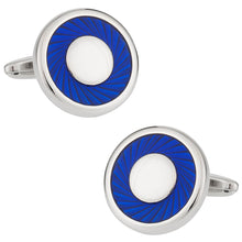 Load image into Gallery viewer, Blue Ring Cufflinks