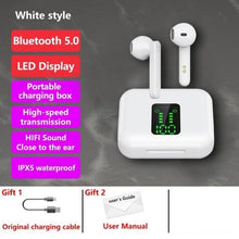 Load image into Gallery viewer, Bluetooth 5.1 Wireless Headphones Waterproof Sports Workout Earphones With Microphone Bluetooth In Ear Headphones Wireless Headset Quality Deep Bass Soft Earmuffs Light Weight Built-in Microphone Charging Box 3500mAh