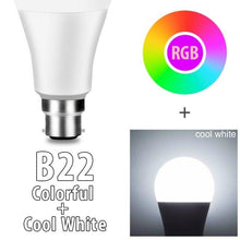 Load image into Gallery viewer, Bluetooth E27 LED Bulb RGB Smart Light Bulbs 15W B22 RGBW RGBWW Lampada Colorful Dimmable Phone APP Control LED Lamp For Home WiFi & Bluetooth 5.0, Compatible w/ Alexa & Google Without Hub, Dimmable, Music Sync, Schedules, Color Changing Light Bulb RGBW