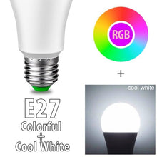 Load image into Gallery viewer, Bluetooth E27 LED Bulb RGB Smart Light Bulbs 15W B22 RGBW RGBWW Lampada Colorful Dimmable Phone APP Control LED Lamp For Home WiFi & Bluetooth 5.0, Compatible w/ Alexa & Google Without Hub, Dimmable, Music Sync, Schedules, Color Changing Light Bulb RGBW