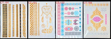 Load image into Gallery viewer, Body Tattoo Art Painting Stickers Glitter Gold Silver Temporary Waterproof Nontoxic Long Lasting Tattoos