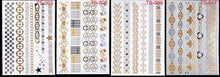 Load image into Gallery viewer, Body Tattoo Art Painting Stickers Glitter Gold Silver Temporary Waterproof Nontoxic Long Lasting Tattoos