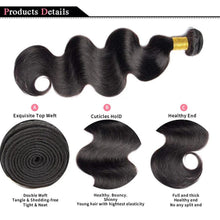 Load image into Gallery viewer, Brazilian Body Wave Hair Bundles - 100% Human Hair Extensions 3 PCS