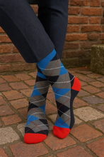 Load image into Gallery viewer, Slate Fusion Argyle