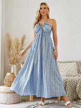Load image into Gallery viewer, Bohemian Halter Maxi Dress - Women's Summer Sleeveless Flowy Beach Dress