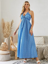Load image into Gallery viewer, Bohemian Halter Maxi Dress - Women's Summer Sleeveless Flowy Beach Dress