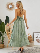Load image into Gallery viewer, Bohemian Halter Maxi Dress - Women's Summer Sleeveless Flowy Beach Dress