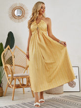 Load image into Gallery viewer, Bohemian Halter Maxi Dress - Women's Summer Sleeveless Flowy Beach Dress