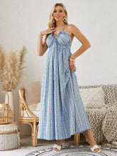 Load image into Gallery viewer, Bohemian Halter Maxi Dress - Women's Summer Sleeveless Flowy Beach Dress