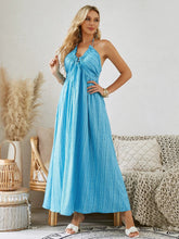 Load image into Gallery viewer, Bohemian Halter Maxi Dress - Women's Summer Sleeveless Flowy Beach Dress