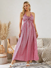 Load image into Gallery viewer, Bohemian Halter Maxi Dress - Women's Summer Sleeveless Flowy Beach Dress