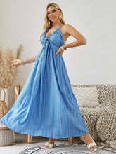 Load image into Gallery viewer, Bohemian Halter Maxi Dress - Women's Summer Sleeveless Flowy Beach Dress