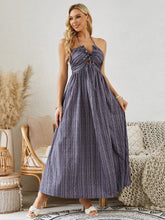 Load image into Gallery viewer, Bohemian Halter Maxi Dress - Women's Summer Sleeveless Flowy Beach Dress