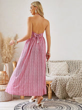 Load image into Gallery viewer, Bohemian Halter Maxi Dress - Women's Summer Sleeveless Flowy Beach Dress